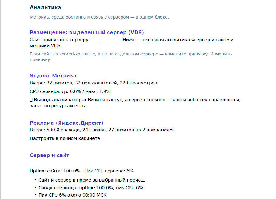 PDF-отчёт по сайту — аналитика, Метрика и Директ